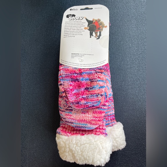The Comfy Slipper Socks in Pink Multi - women’s size 6-10 - Christmas gifts! - Picture 8 of 12